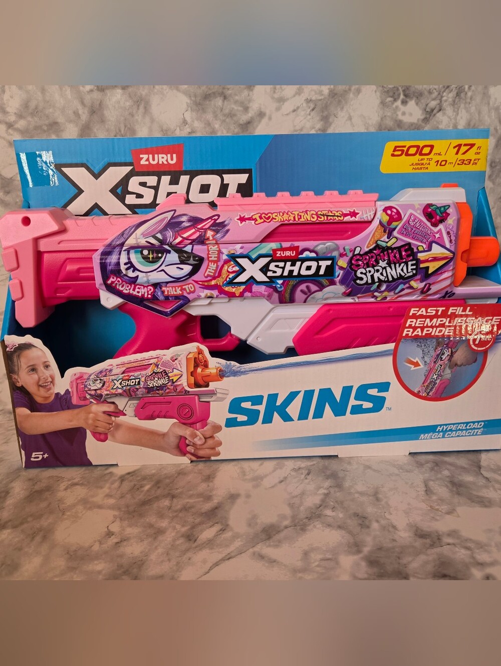 X-Shot Kids Pink Sparkle Sprinkle Unicorn Blaster